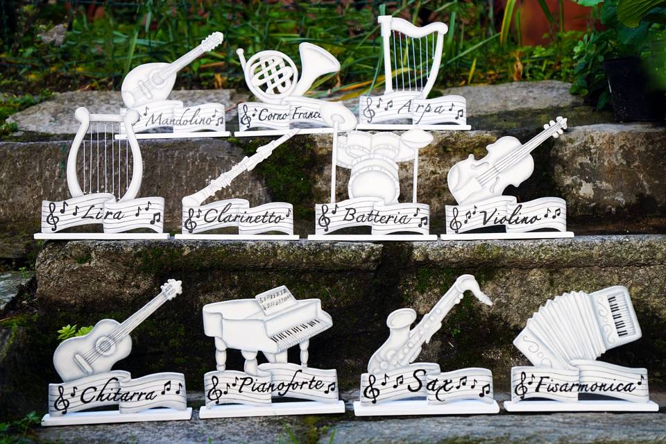 Segnatavolo strumenti musicali