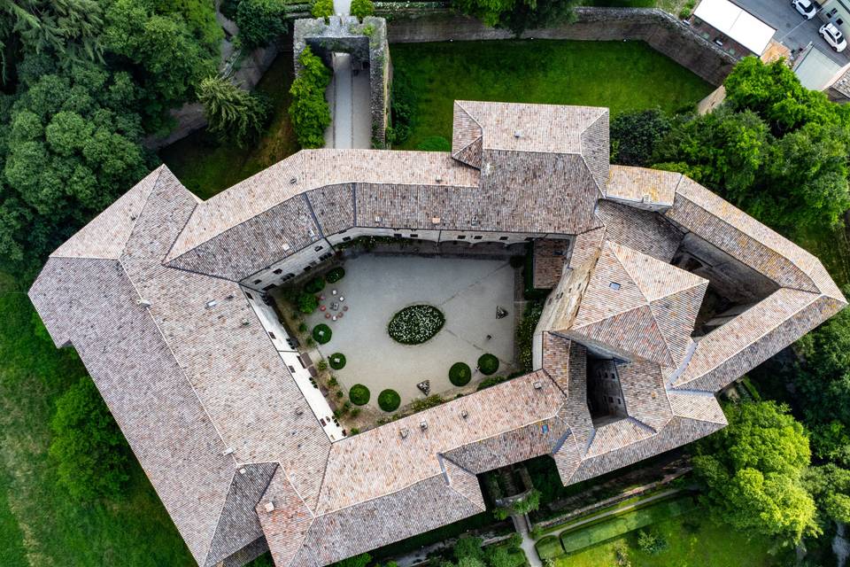 Drone sul castello