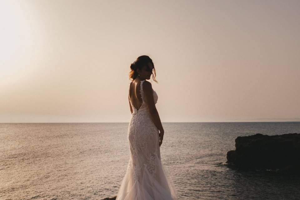 Bride at the sea