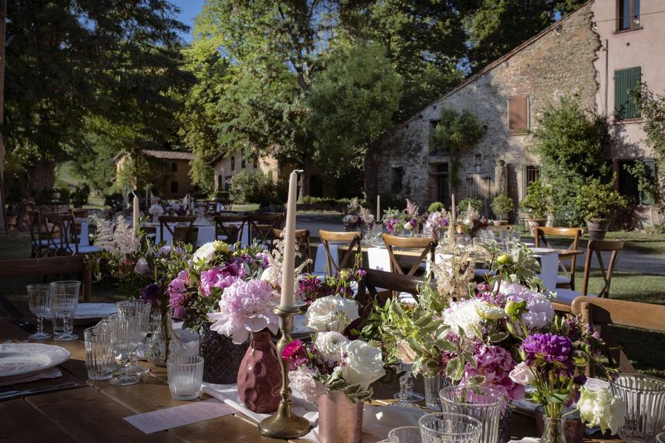 Cena in giardino chic