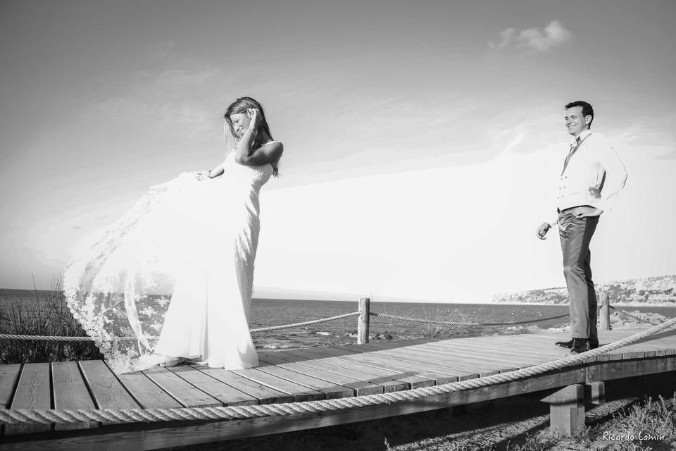 Beach bridal dress