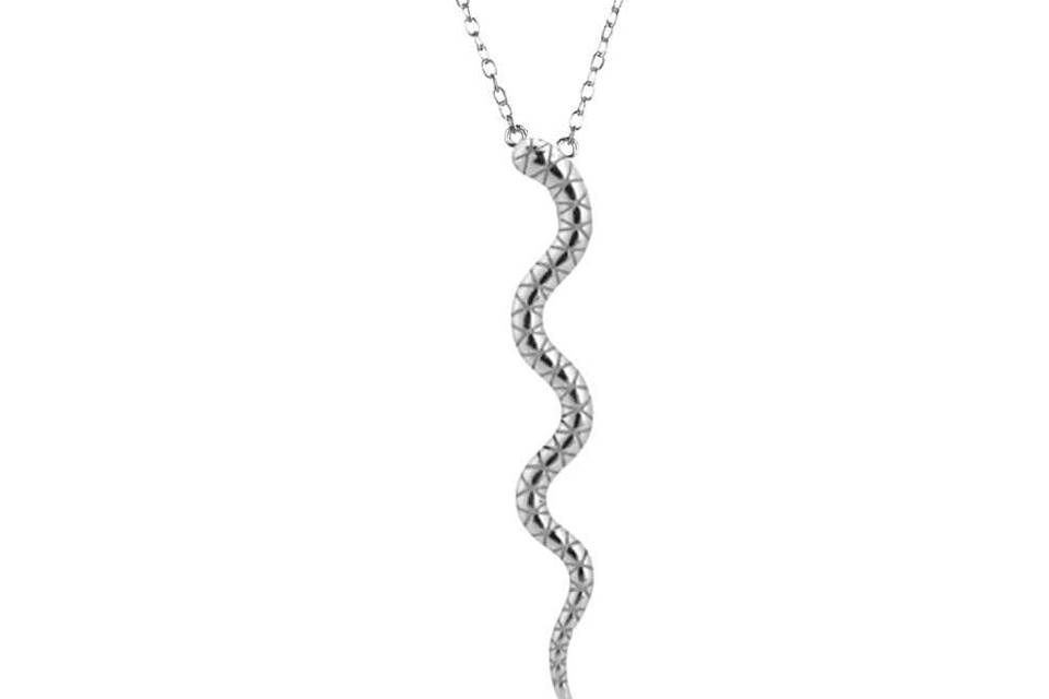 Collana serpente argento