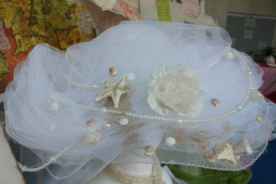 Cappello sposa mare