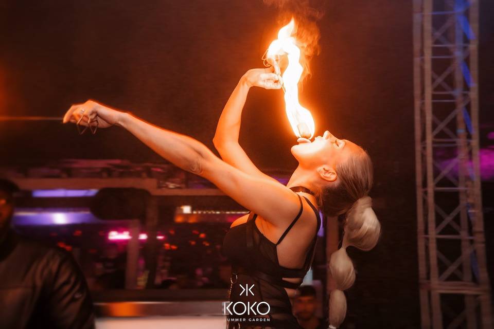 Fire eating