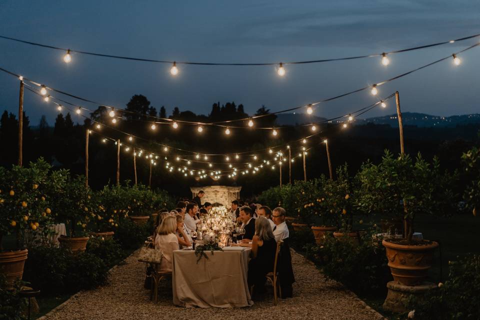 Cena in giardino