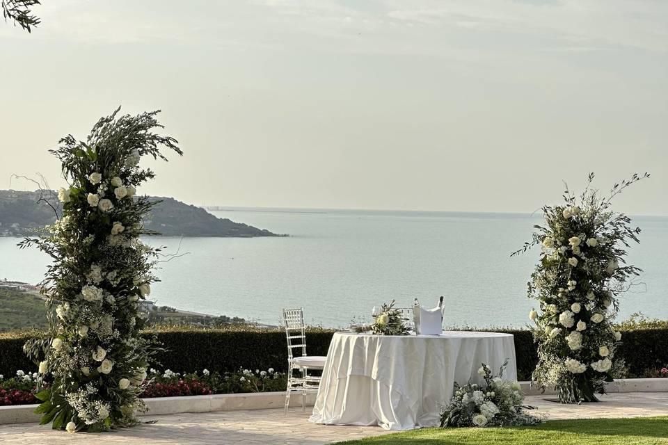 Tavolo sposi ristorante