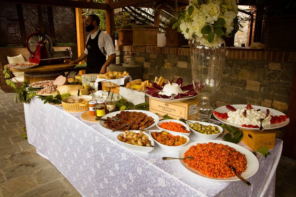 Buffet in piscina