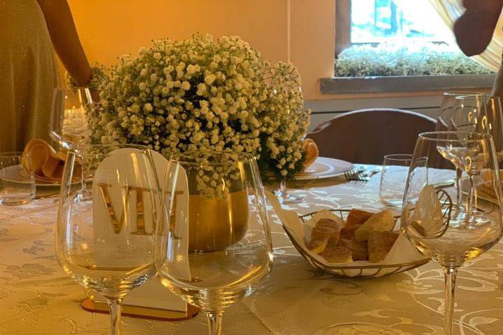 Centrotavola matrimonio oro