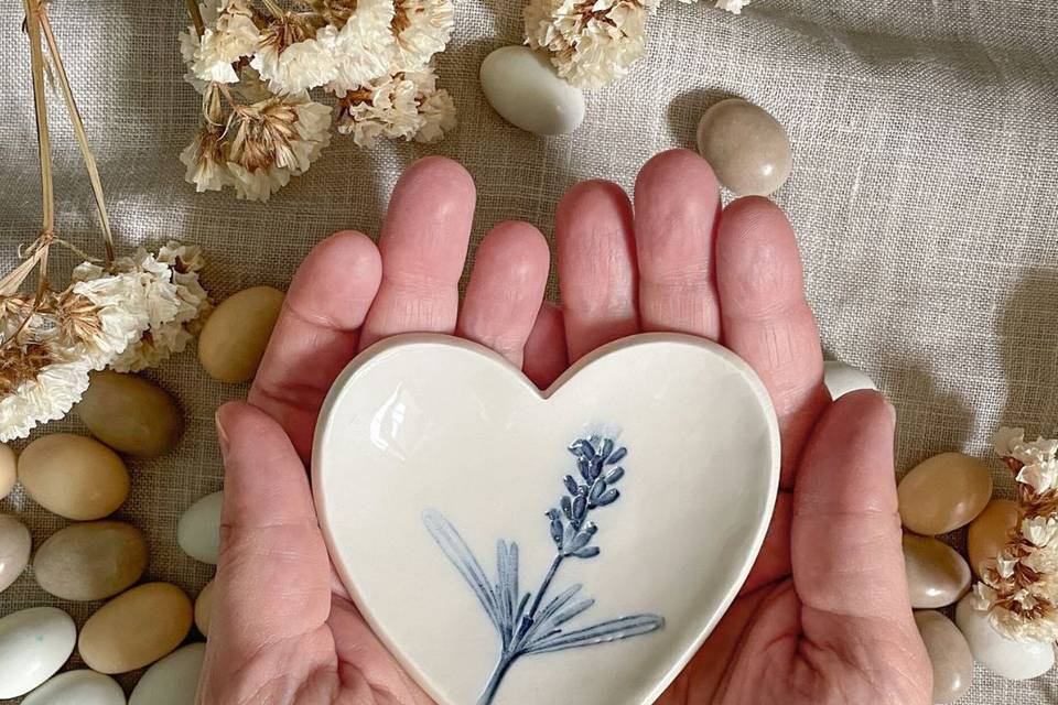 Piattino a forma di cuore