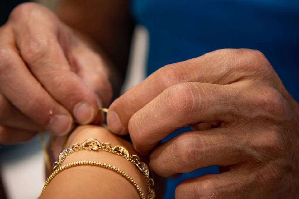 Bracciale saldato al polso