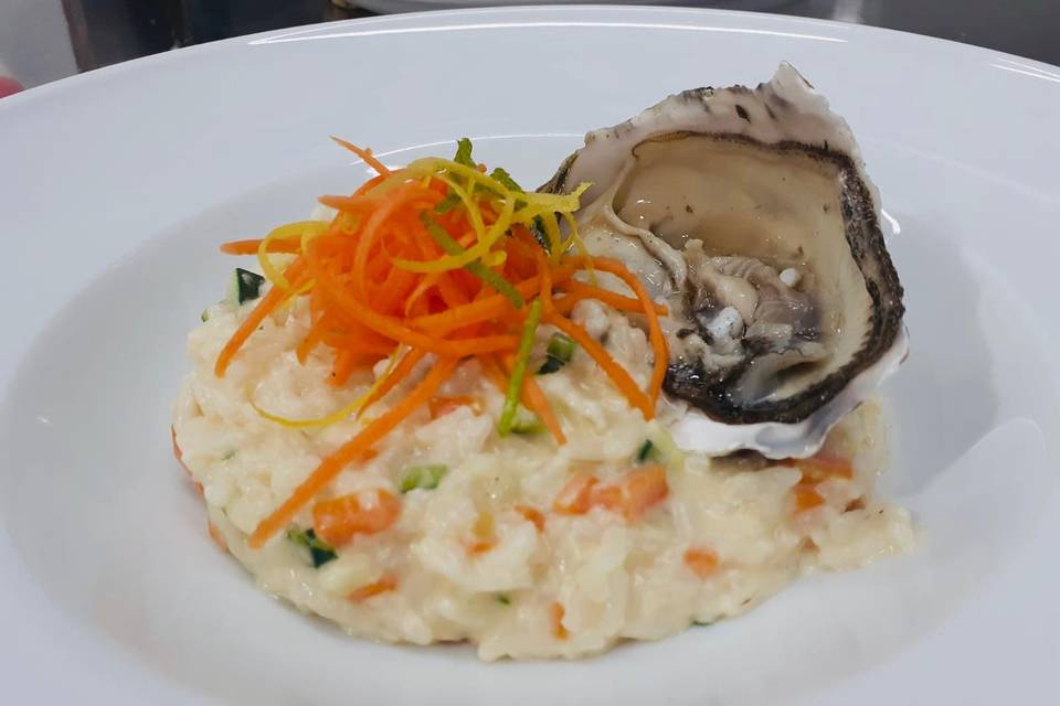 Risotto ostriche e champagne