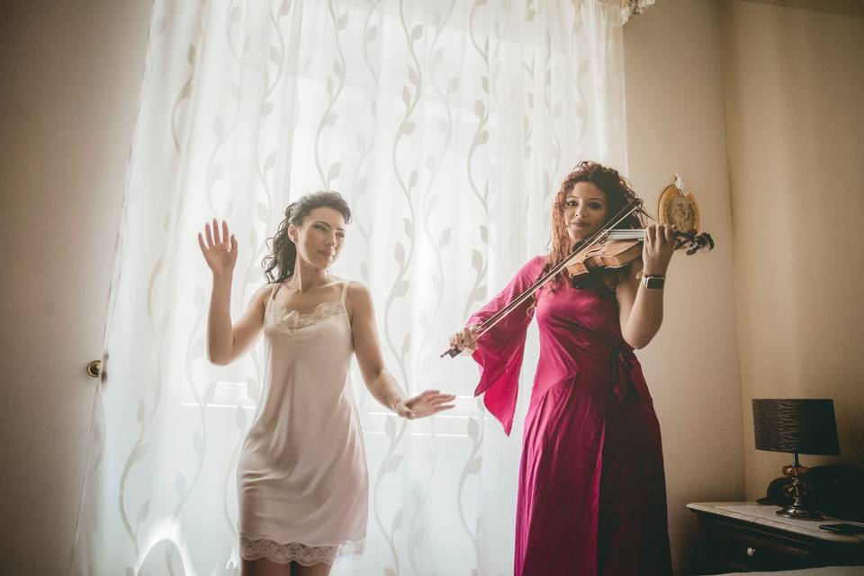 La violinista con la sposa