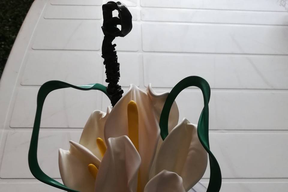 Bouquet di fiori con palloncin