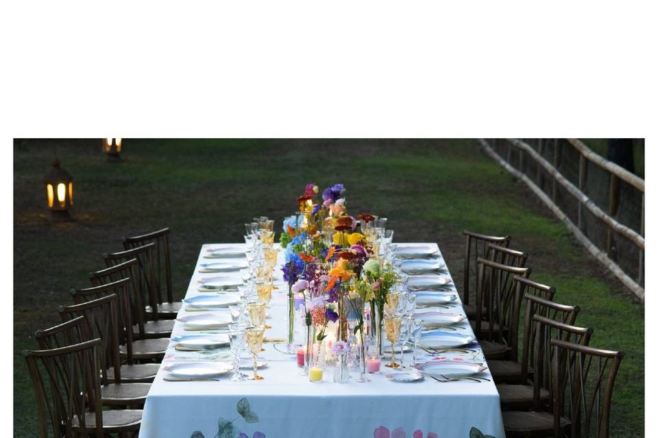 Mise en place giardino piscina