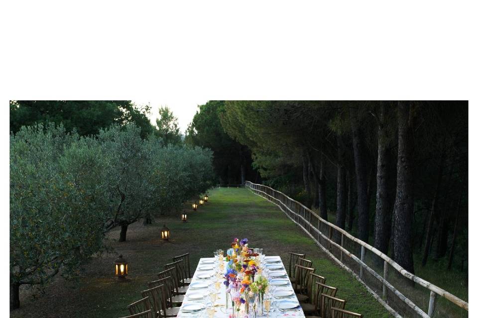 Mise en place giardino piscina