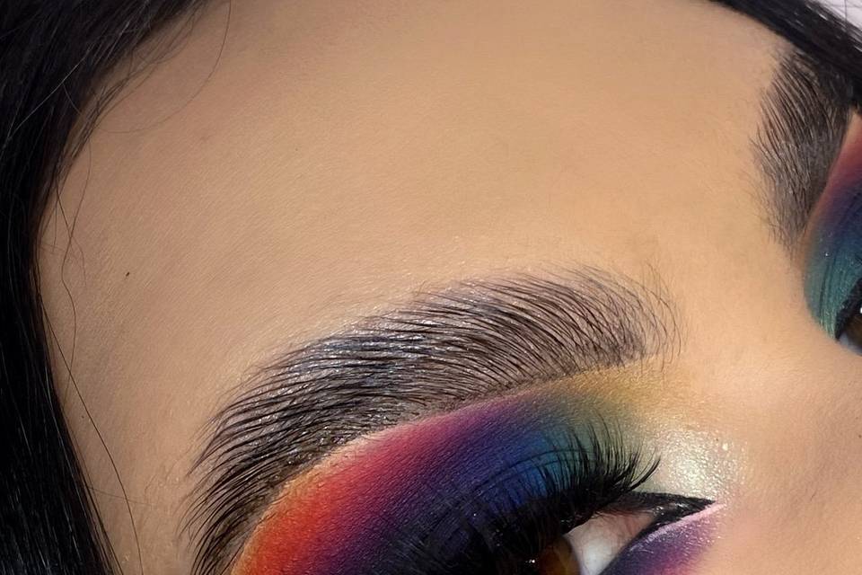 Colorful makeup