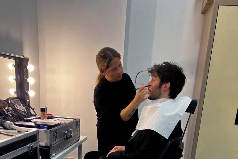 Make-up per Lino Guanciale