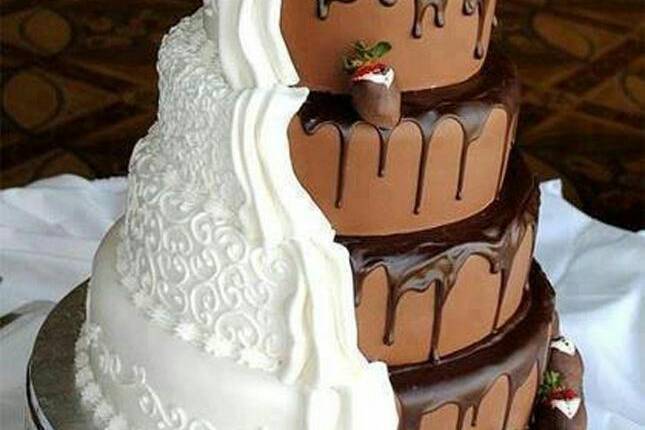 Double wedding cake