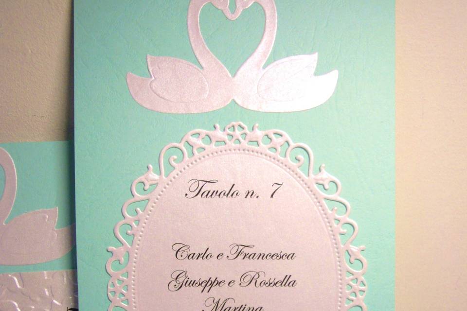 Card tableau mariage cigni