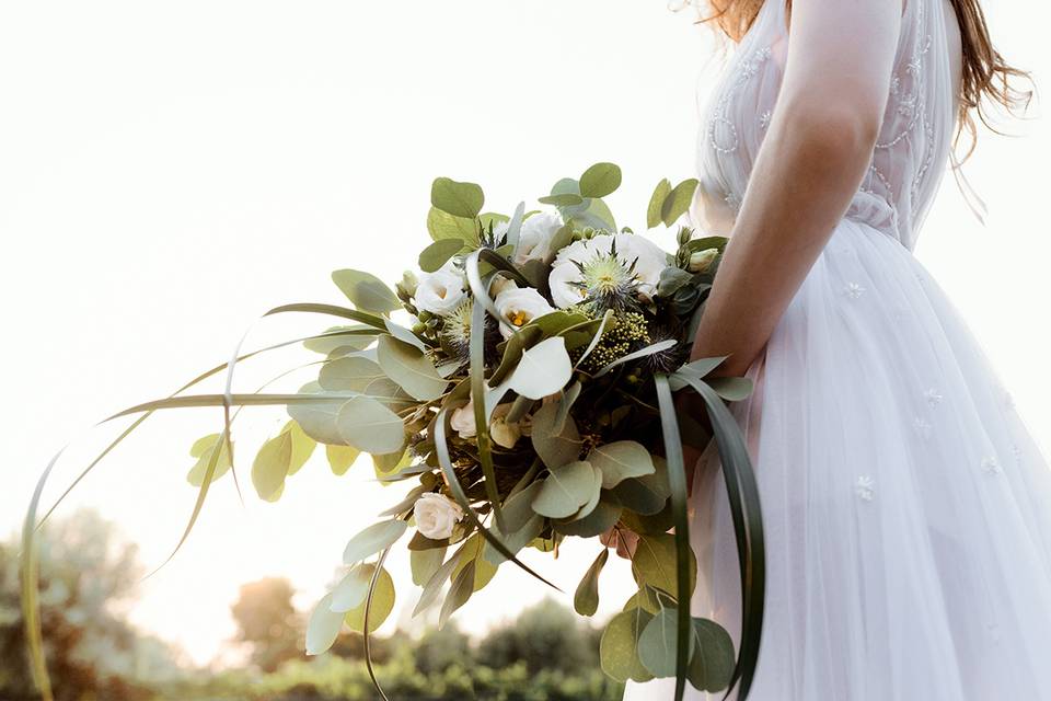 Country wedding with horse