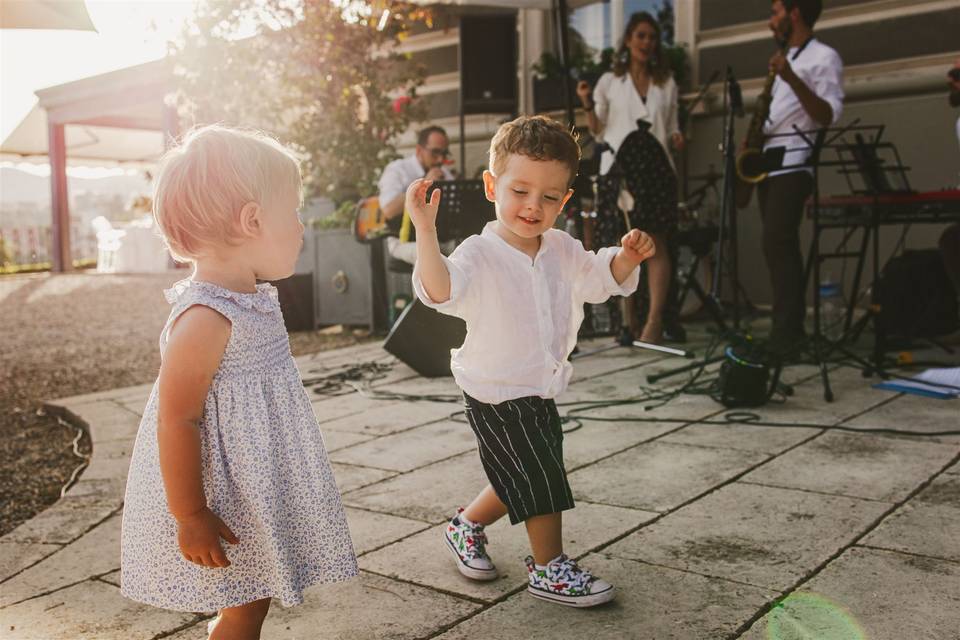 Children dancing at the weddin