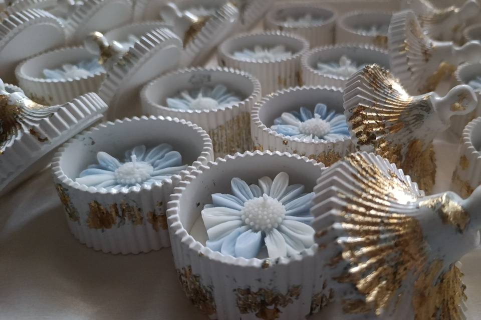 Bomboniere ceramica con cera