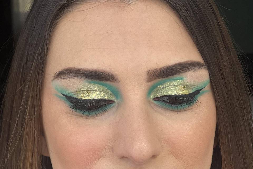 Half cut crease verde+ grafica