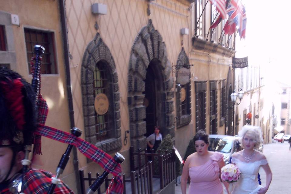 Scottish piper Italy cortona