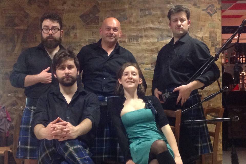 Scottish piper in Italy team