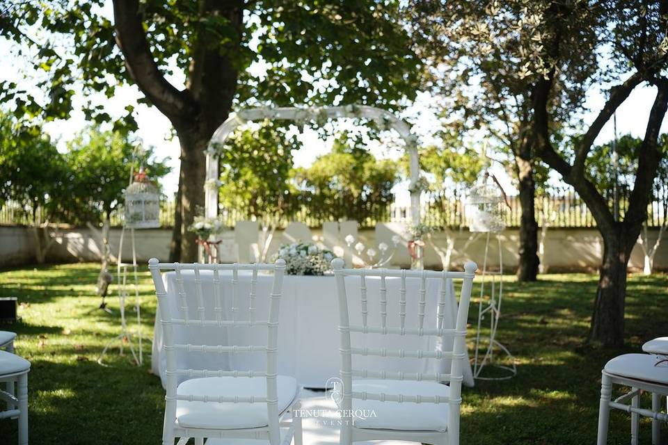 Allestimento matrimonio