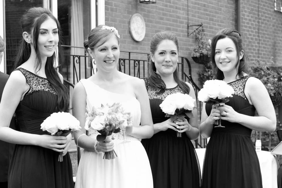 The bridesmaid b&w