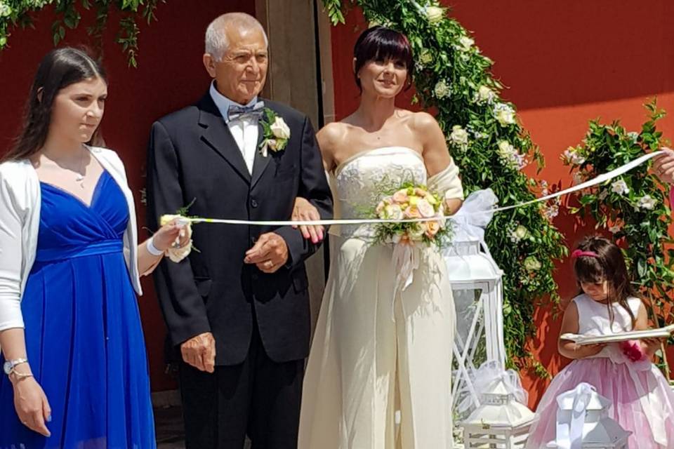 La sposa con il papà