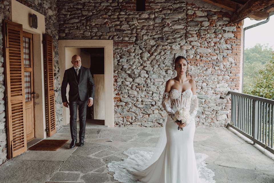 First look sposa papà
