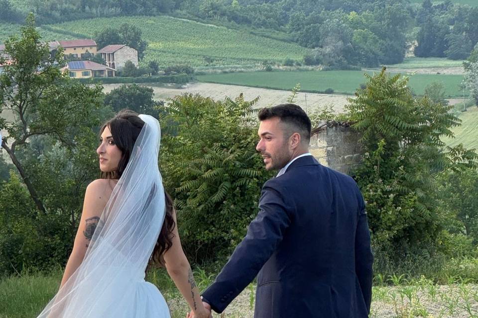 Sposi Greta e Enrico