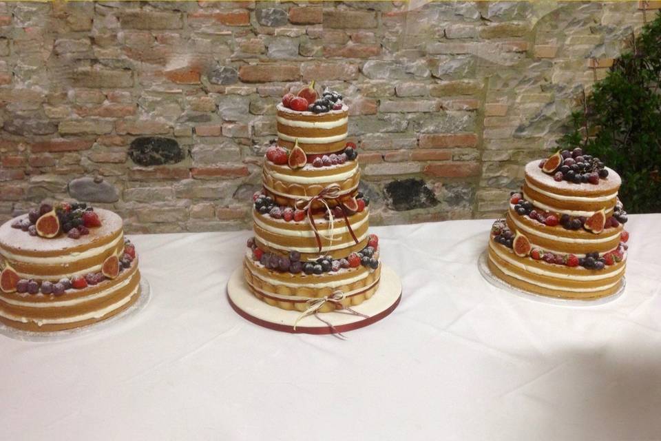 Naked cake triplet