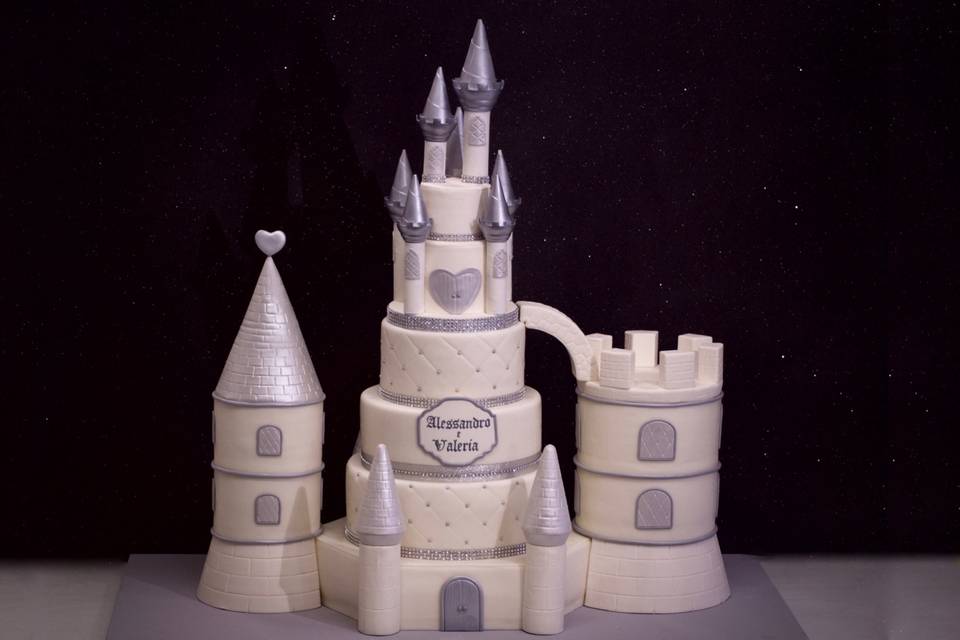 Black&white wedding cake