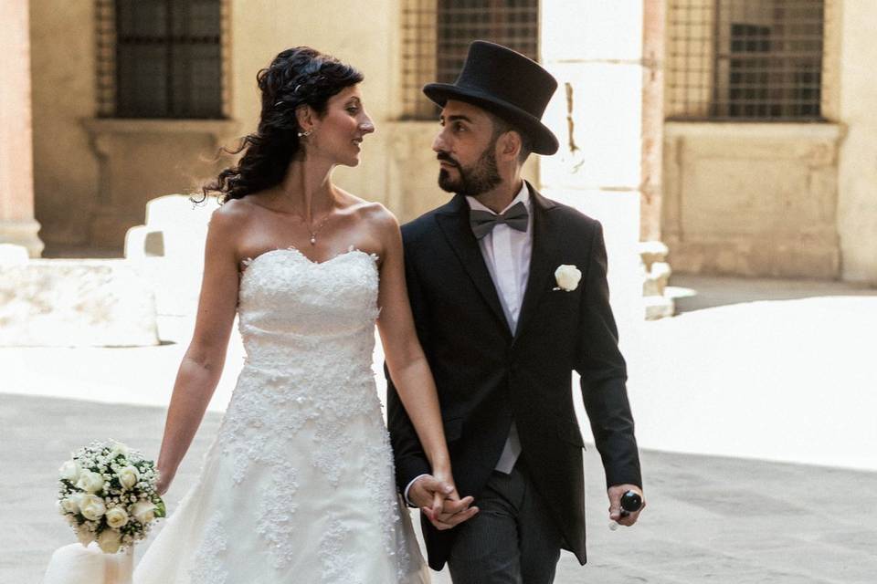 Sposa nel capo di grano