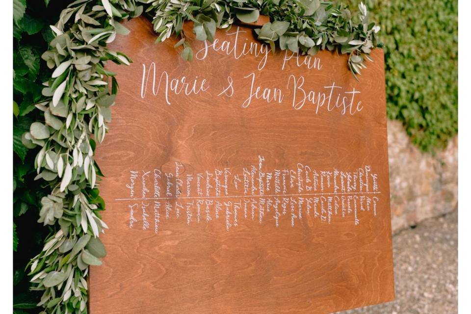 Tableau mariage