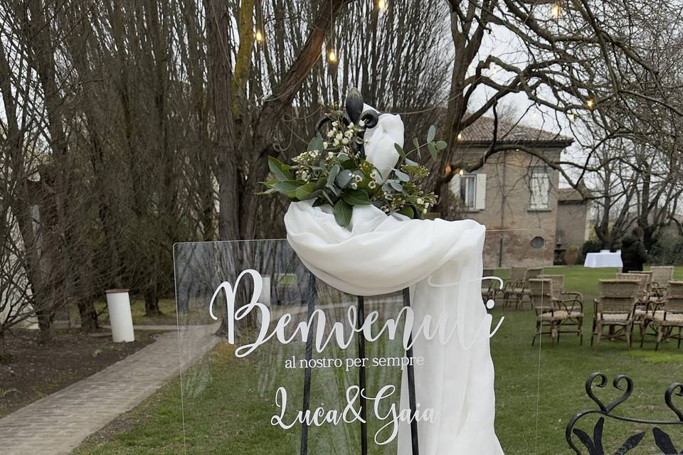 Il cartello di benvenuto