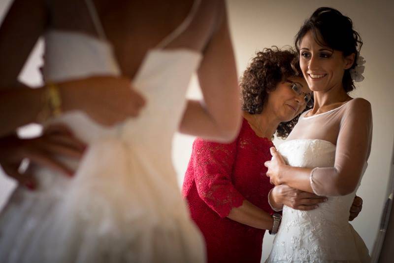 Sposa con la mamma