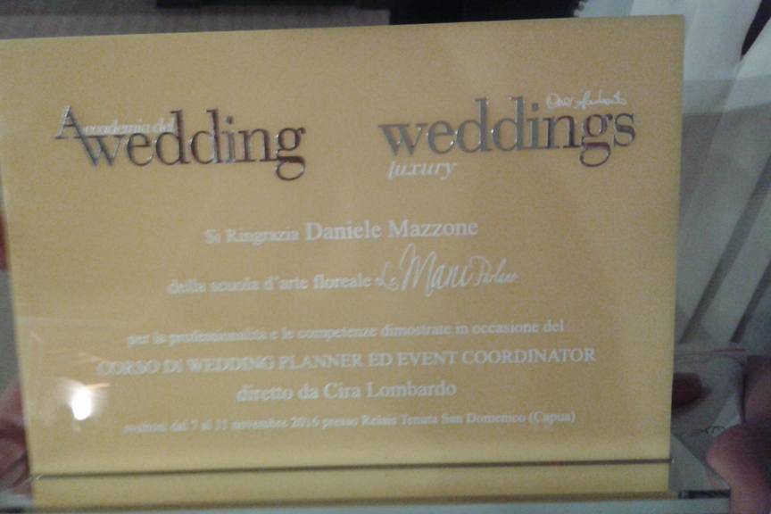 Attestato  Wedding Planner