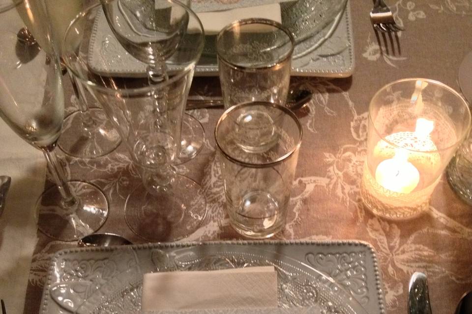 Mise en place shabby chic