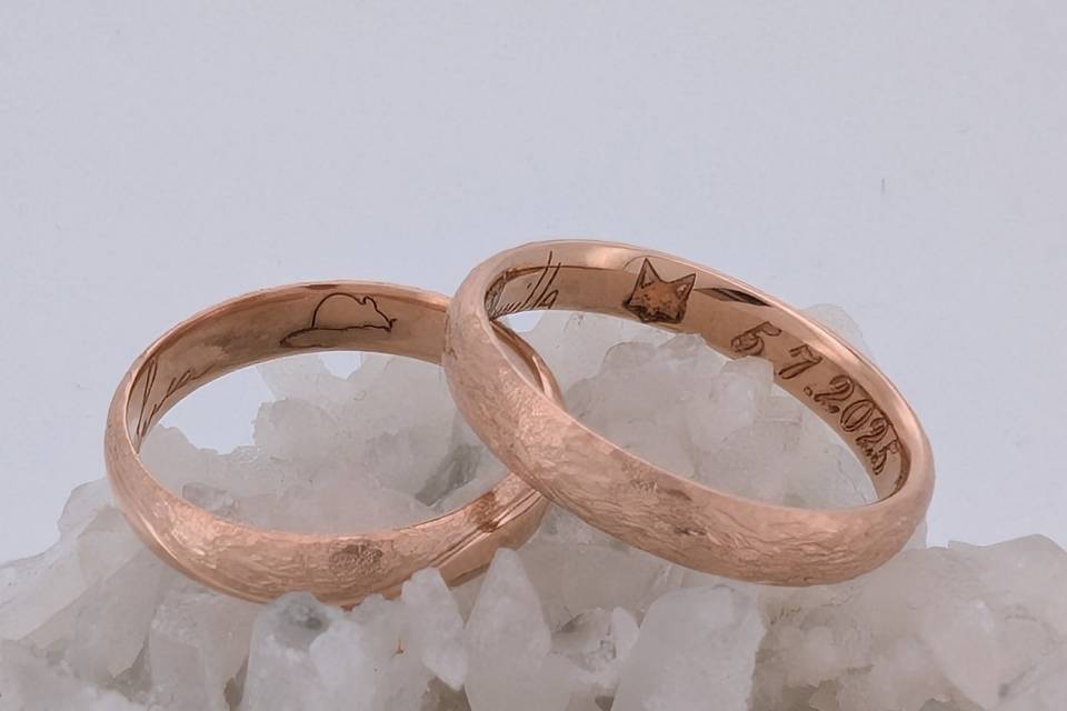 FEDI ORO ROSA INCISIONE