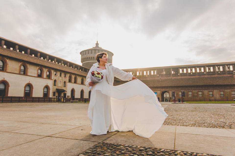 Sposa castello Sforzesco