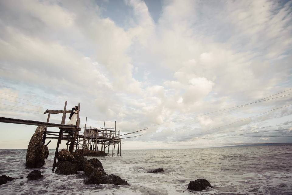 Sposi sul trabocco