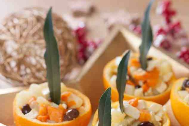 Vegetariano: arance con tofu