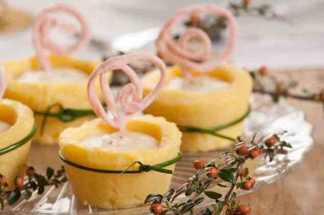 Cestini di polenta con fonduta