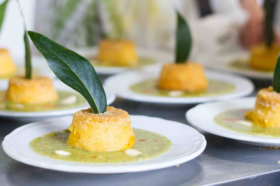 Antipasto: flan di carote