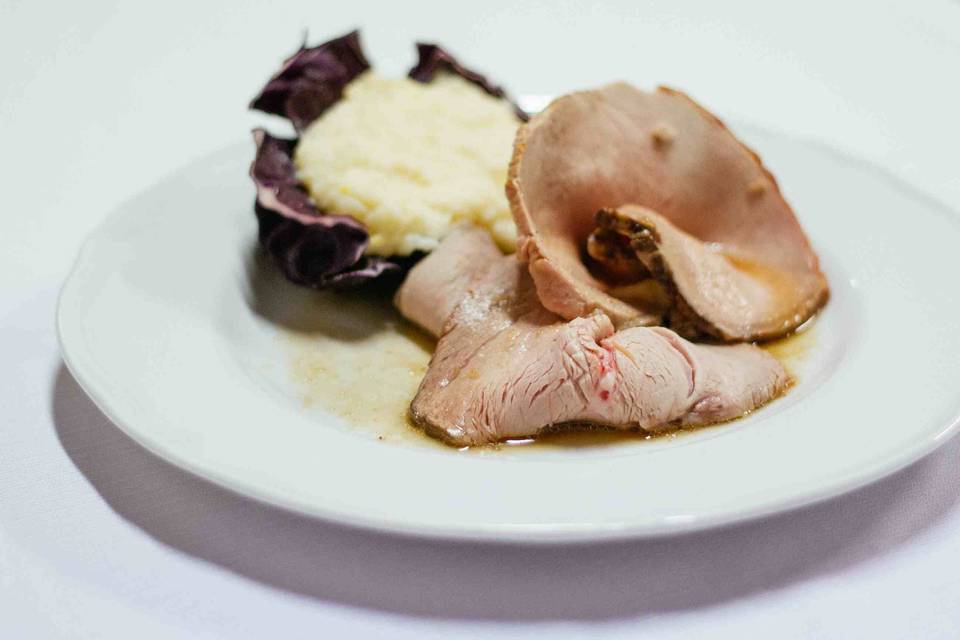 Arrosto di noce con purè
