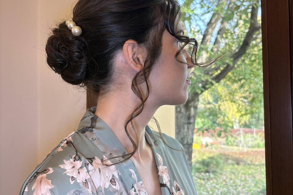 Chignon morbido basso